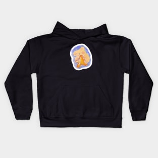 MINI yellow bear - right Kids Hoodie